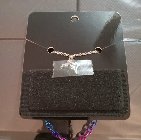 Dolls Kill Rainbow Heart Pendant Necklace (NWT) - Picture 6 of 7